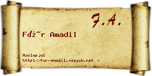 Für Amadil névjegykártya